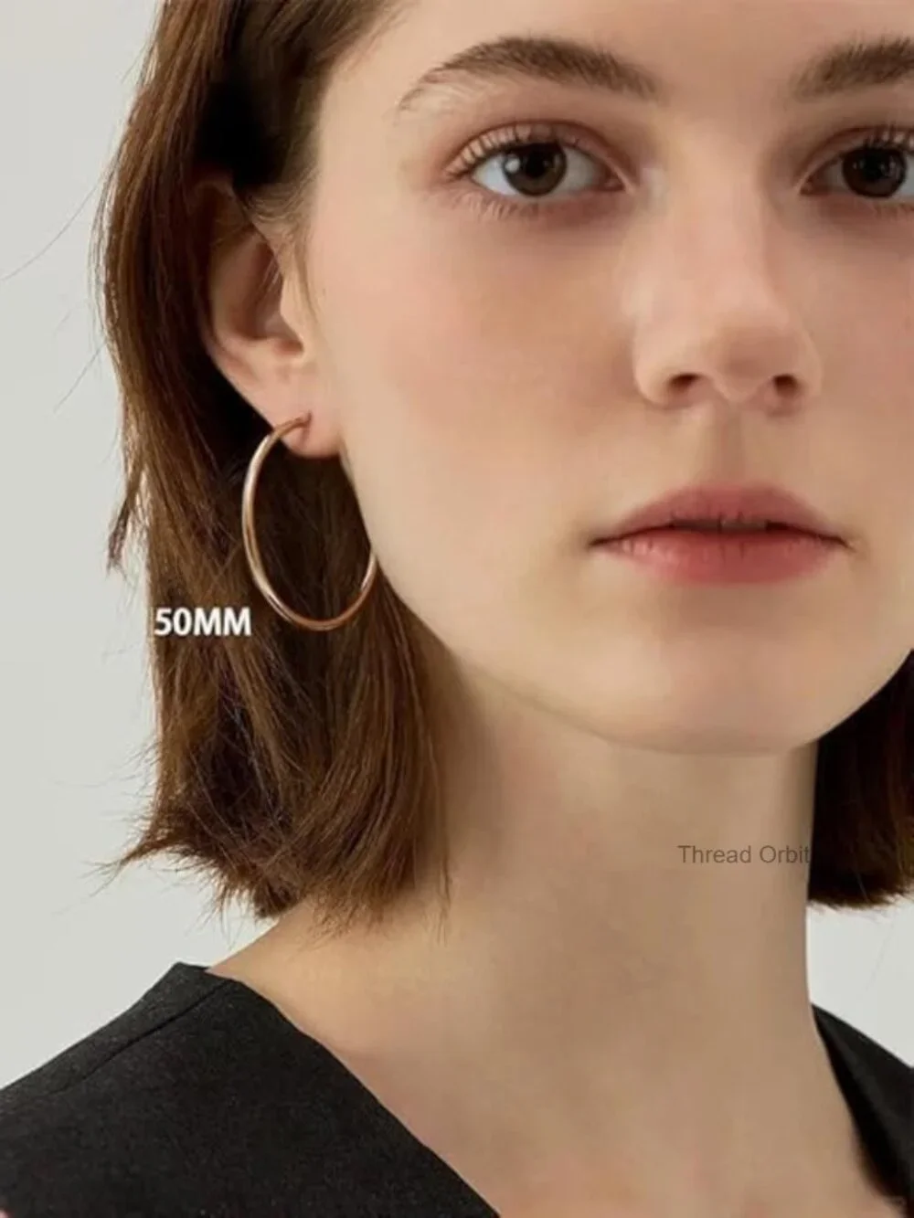 14K Gold Hoop Earrings Classic Shiny Earring for Women